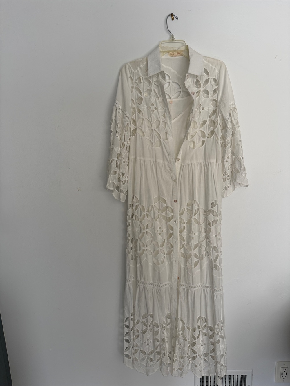 Solitaire White Eyelet Maxi Dress